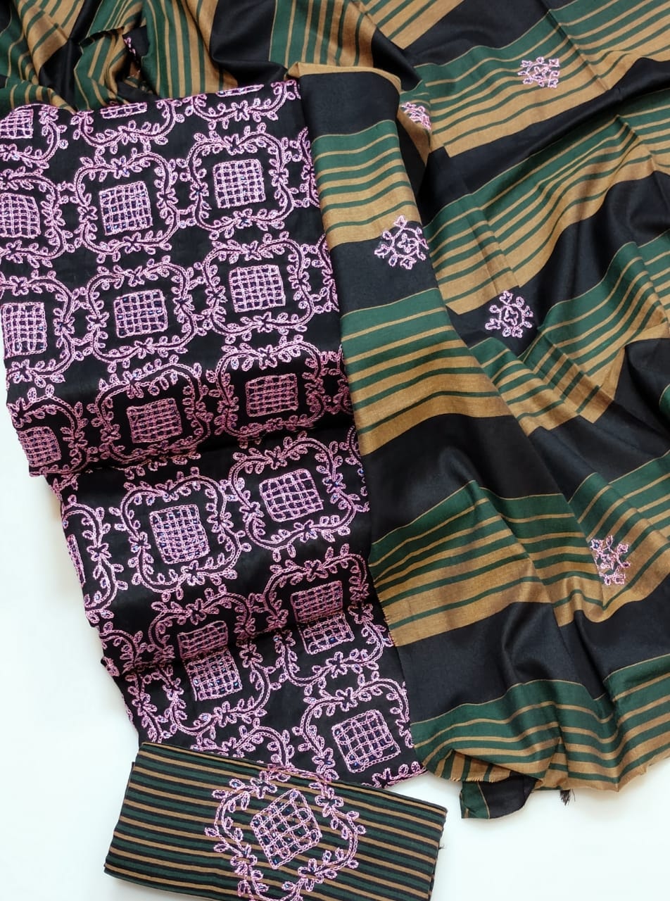 WINTER SILK DIGITAL PRINTED 3-PIECE - DP#87